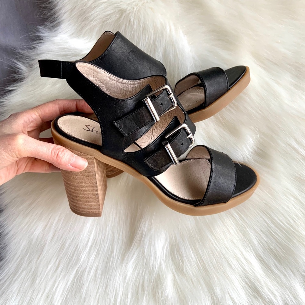 Black Chunky Heels/Shellys London